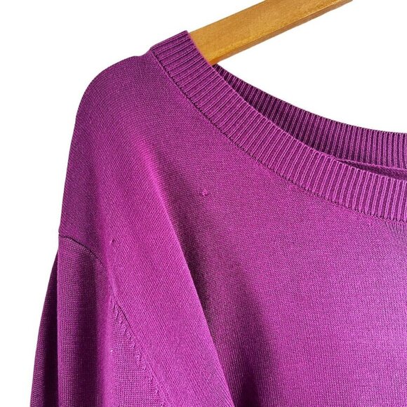 NWT Eloquii Sweater Burgundy Rose Tie Waist Tunic Sweater 4XL 26/28 - Picture 7 of 16